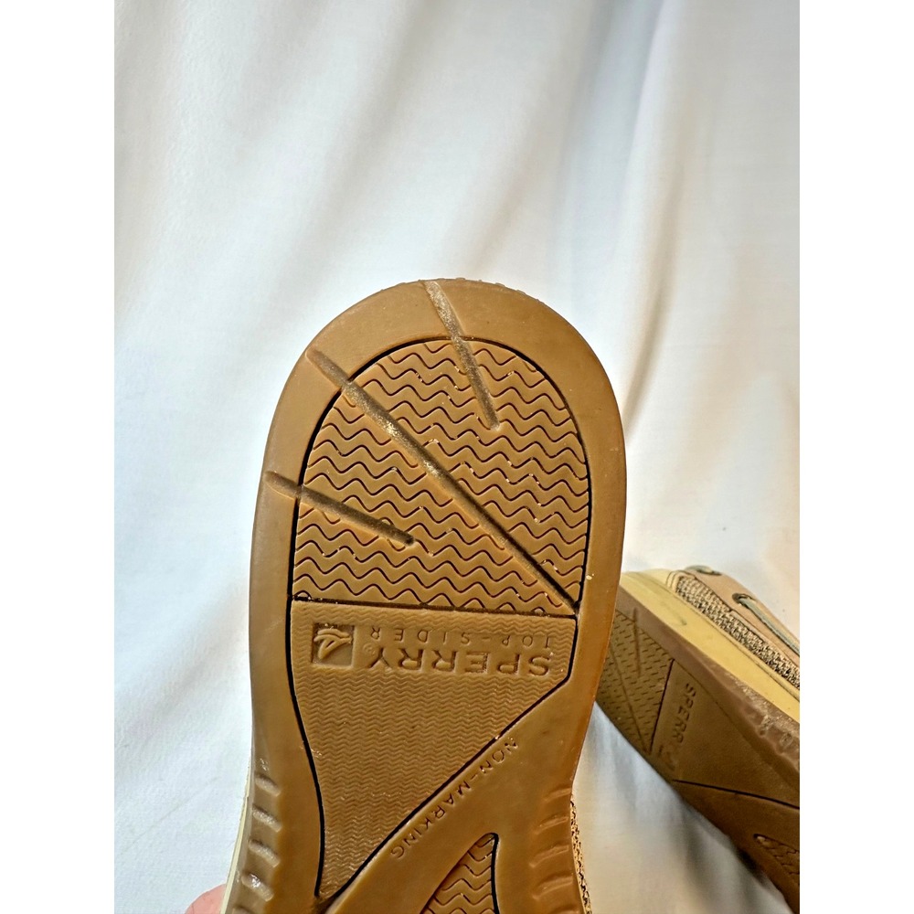 NEW Sperry Top Sider Women's Size 7.5 M Angelfish Boat Shoes Linen/Oat - Picture 9 of 9